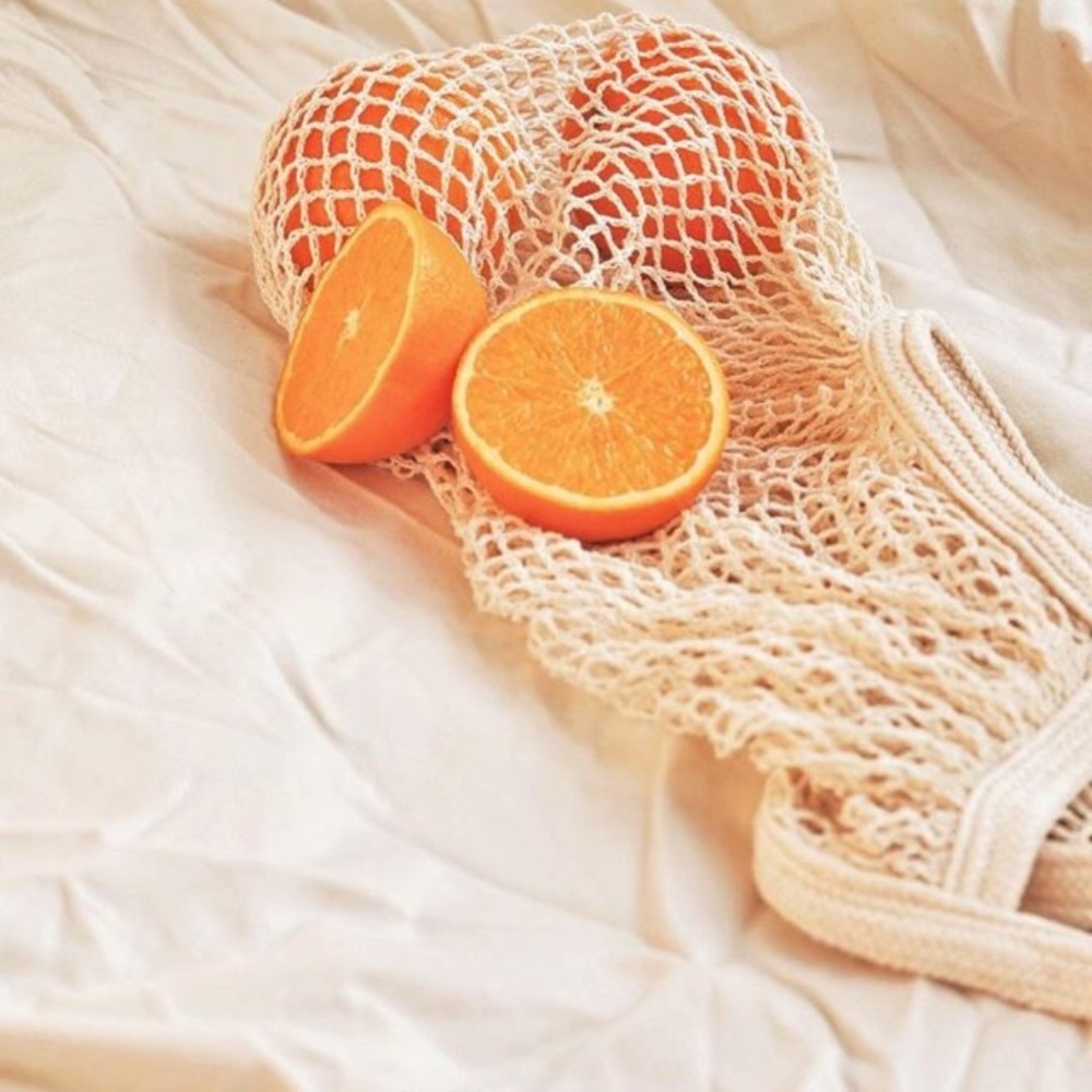 Parisienne Market Cotton Open Net Tote Bag Natural Cream - Picture 3 of 8